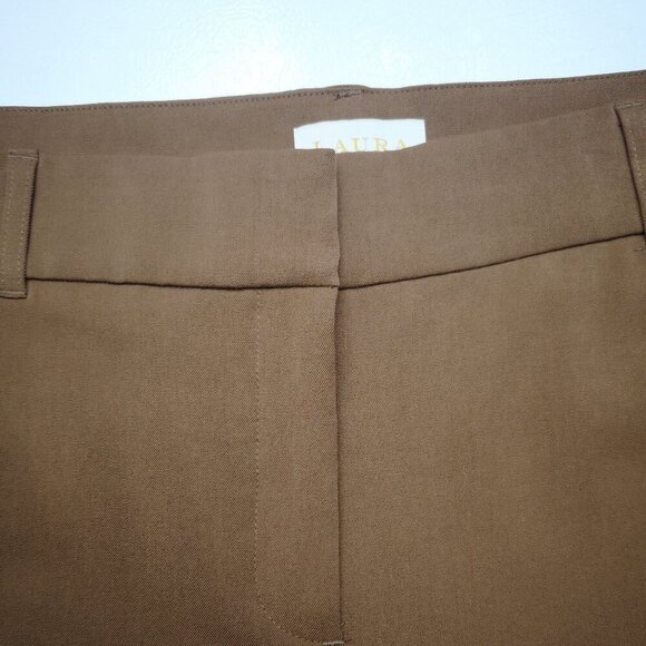 Laura Ladies Size 16 Rust Color 3 Button Detail on Leg Cuffs Dress Pants - Picture 6 of 13